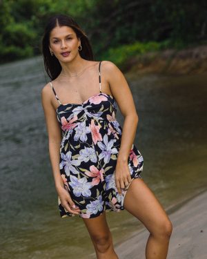 Star Glow Romper – Black Multi