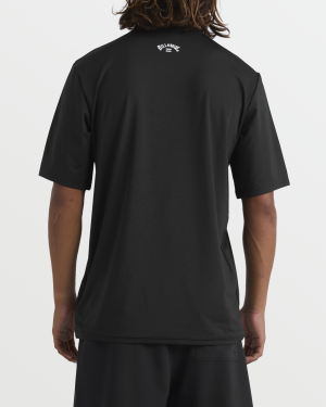 All Day Wave Short Sleeve Rashguard – Black