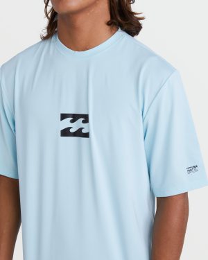 All Day Wave Short Sleeve Rashguard – Coastal Blue