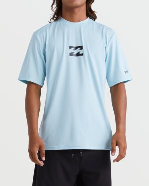 All Day Wave Short Sleeve Rashguard – Coastal Blue
