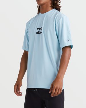 All Day Wave Short Sleeve Rashguard – Coastal Blue