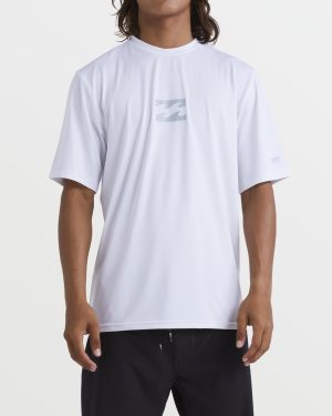 All Day Wave Short Sleeve Rashguard – White