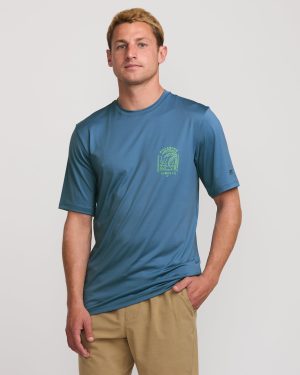 Last Night Loose Fit Short Sleeve Surf Tee – Bay Blue