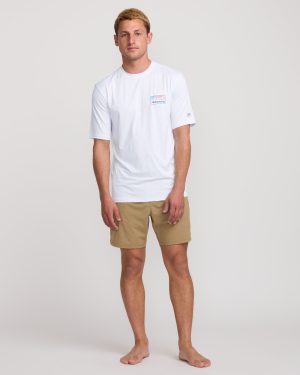 Runner Loose Fit Short Sleeve Surf Tee – White