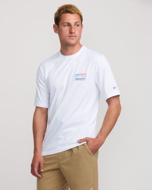 Runner Loose Fit Short Sleeve Surf Tee – White
