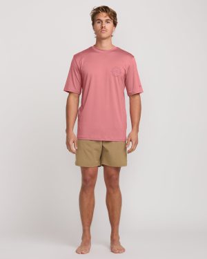 Big Dave Loose Fit Short Sleeve Surf Tee – Dusty Pink