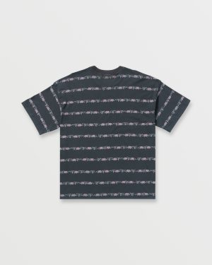 Raging Bull Stripe Tee – Washed Black