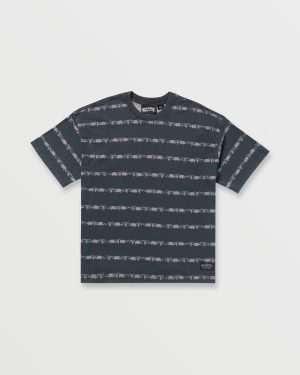 Raging Bull Stripe Tee – Washed Black