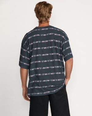 Raging Bull Stripe Tee – Washed Black