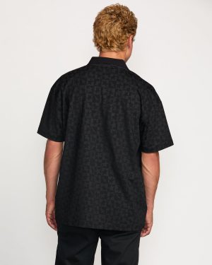 Billabong x Mami Wata Black Star Surf Club Short Sleeve Polo Shirt – Black