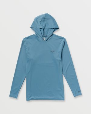 Arch Mesh Long Sleeve Hooded Surf Tee – Bay Blue