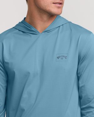 Arch Mesh Long Sleeve Hooded Surf Tee – Bay Blue