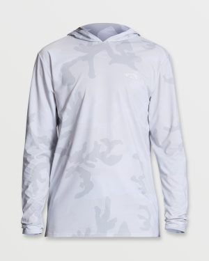 Arch Mesh Long Sleeve Hooded Surf Tee – White Camo