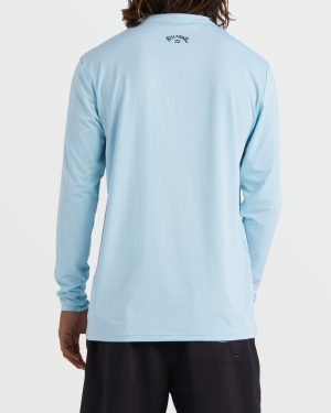 All Day Wave Loose Fit Long Sleeve Surf Tee – Coastal Blue
