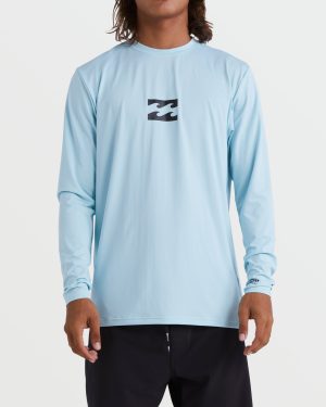 All Day Wave Loose Fit Long Sleeve Surf Tee – Coastal Blue