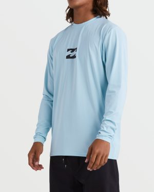 All Day Wave Loose Fit Long Sleeve Surf Tee – Coastal Blue
