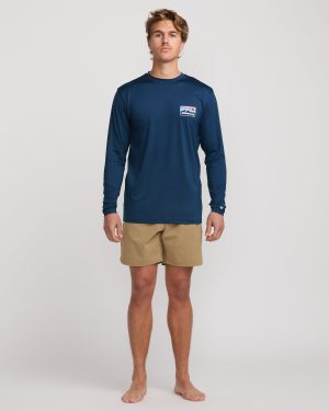 Runner Loose Fit Long Sleeve Surf Tee – Midnight