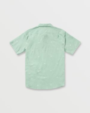 All Day Jacquard Short Sleeve Shirt – Seafoam