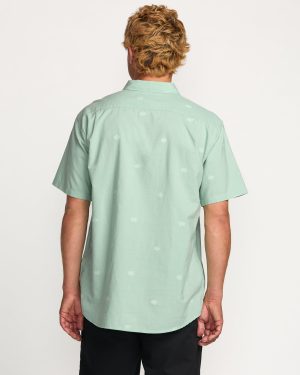 All Day Jacquard Short Sleeve Shirt – Seafoam