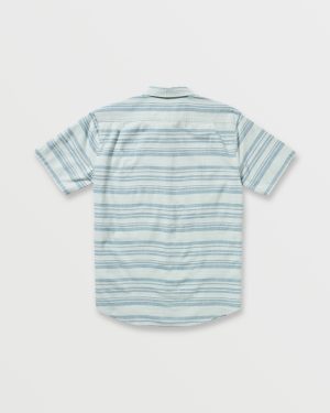All Day Stripe Short Sleeve Shirt – Ash Blue