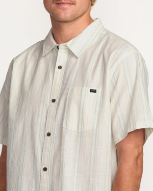 All Day Stripe Short Sleeve Shirt – Off White