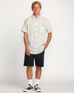 All Day Stripe Short Sleeve Shirt – Off White
