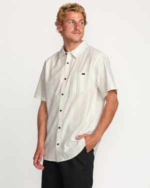 All Day Stripe Short Sleeve Shirt – Off White