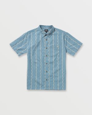Sundays Jacquard Short Sleeve Shirt – Carolina Blue