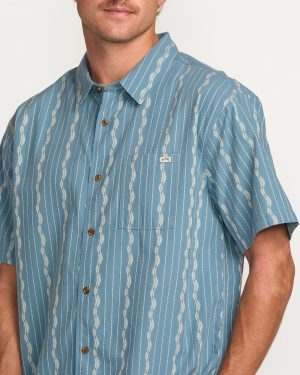 Sundays Jacquard Short Sleeve Shirt – Carolina Blue