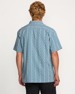 Sundays Jacquard Short Sleeve Shirt – Carolina Blue