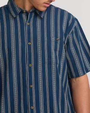 Sundays Jacquard Short Sleeve Shirt – Midnight