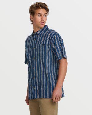 Sundays Jacquard Short Sleeve Shirt – Midnight