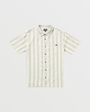 Sundays Jacquard Short Sleeve Shirt – Silver