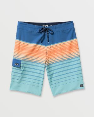 All Day Stripe Pro Performance 20 Boardshorts – Deep Blue