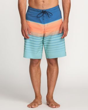 All Day Stripe Pro Performance 20 Boardshorts – Deep Blue