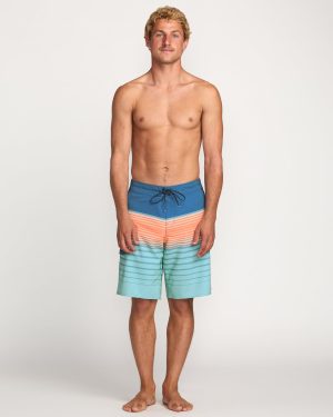 All Day Stripe Pro Performance 20 Boardshorts – Deep Blue