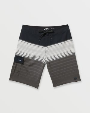 All Day Stripe Pro Performance 20 Boardshorts – Pewter