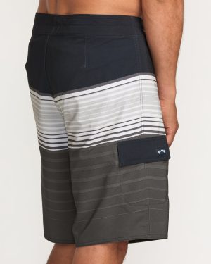 All Day Stripe Pro Performance 20 Boardshorts – Pewter
