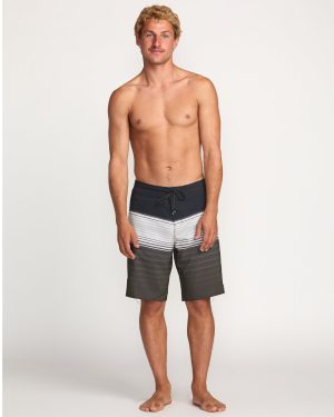 All Day Stripe Pro Performance 20 Boardshorts – Pewter