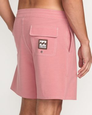 Every Other Day Lo Tide 18 Boardshorts – Dusty Rose
