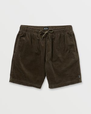 Larry Laybacks 19 Cord Shorts – Brown