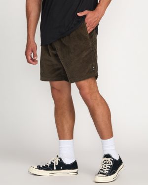 Larry Laybacks 19 Cord Shorts – Brown