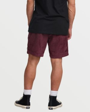 Larry Laybacks 19 Cord Shorts – Plum