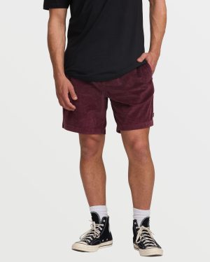 Larry Laybacks 19 Cord Shorts – Plum