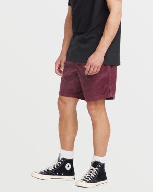 Larry Laybacks 19 Cord Shorts – Plum