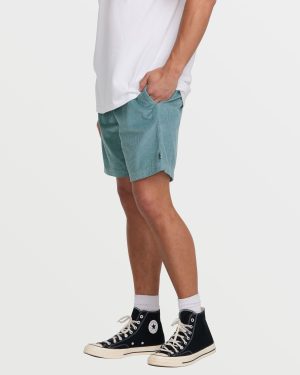 Larry Laybacks 19 Cord Shorts – Washed Blue