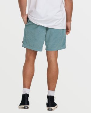 Larry Laybacks 19 Cord Shorts – Washed Blue