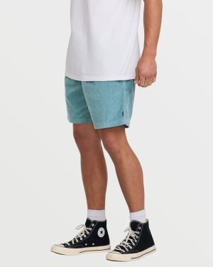 Larry Laybacks 19 Cord Shorts – Washed Blue