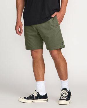 Larry Laybacks 19 Twill Shorts – Olive