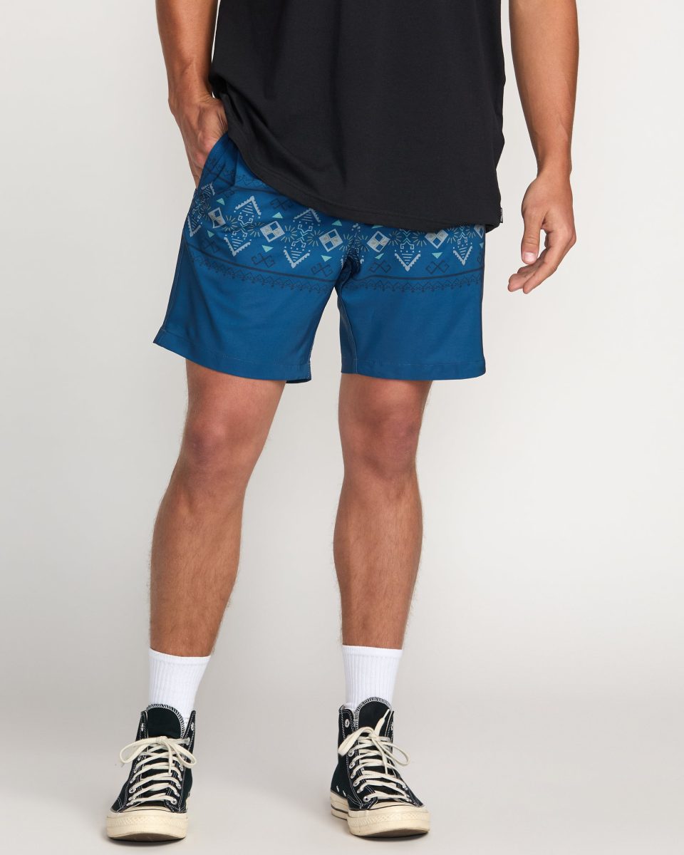 Surftrek Elastic Submersible 17 Hybrid Shorts - Deep Blue